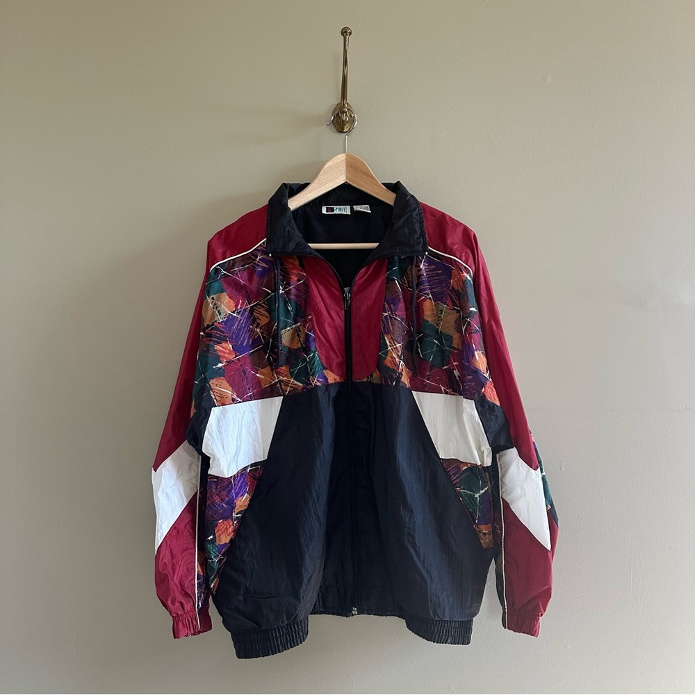 Vintage Colorful Windbreaker Jacket- L 🧦